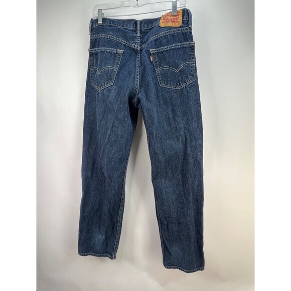 Levis 550 Relaxed Fit Blue Denim Jeans 34x34 Mens Zip - Picture 1 of 4